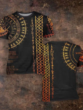 Herren Viking bedrucktes Kurzarm-T-Shirt zartstils